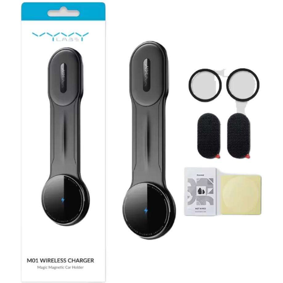Foldable Magnetic Car Phone Holder with Wireless Charging