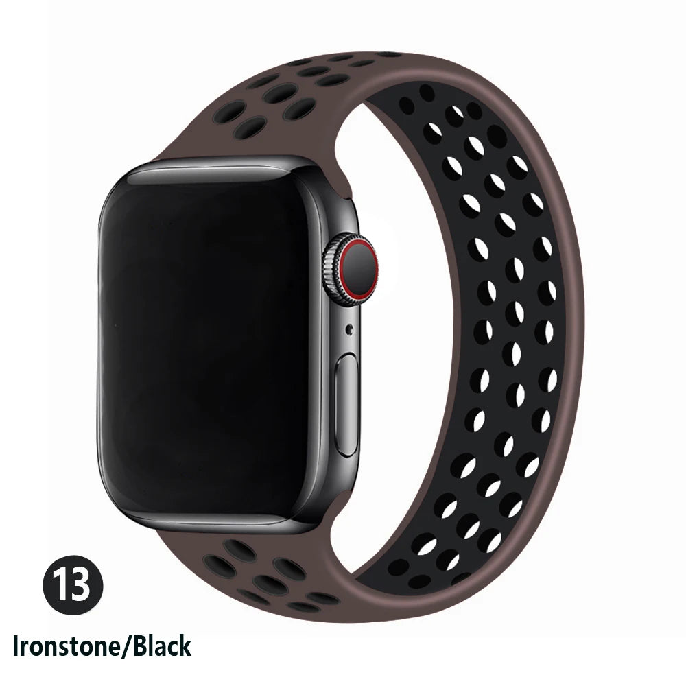 Solo Loop strap For Apple Watch Band 45mm 49mm 44mm 41mm 40mm silicone Elastic Belt bracelet iWatch Series 3 5 SE 6 7 8 ultra