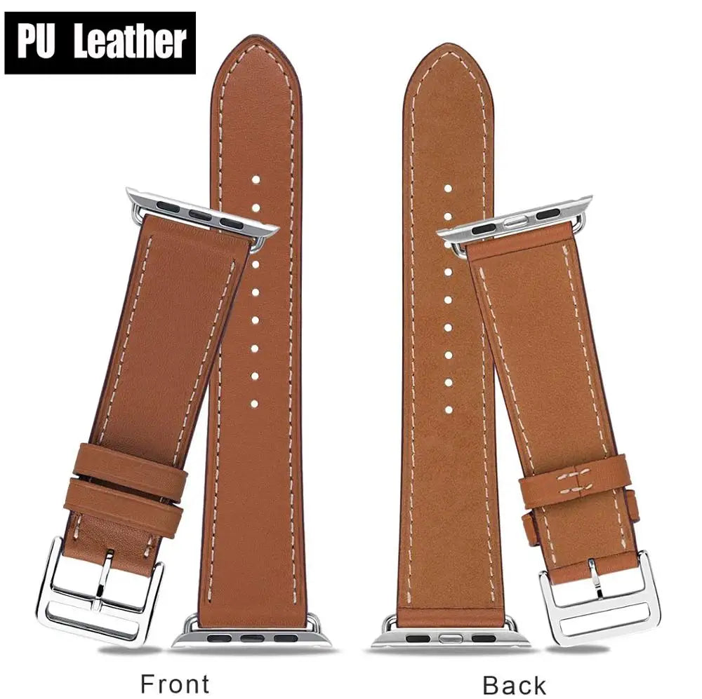 Leather Strap For Apple Watch Band