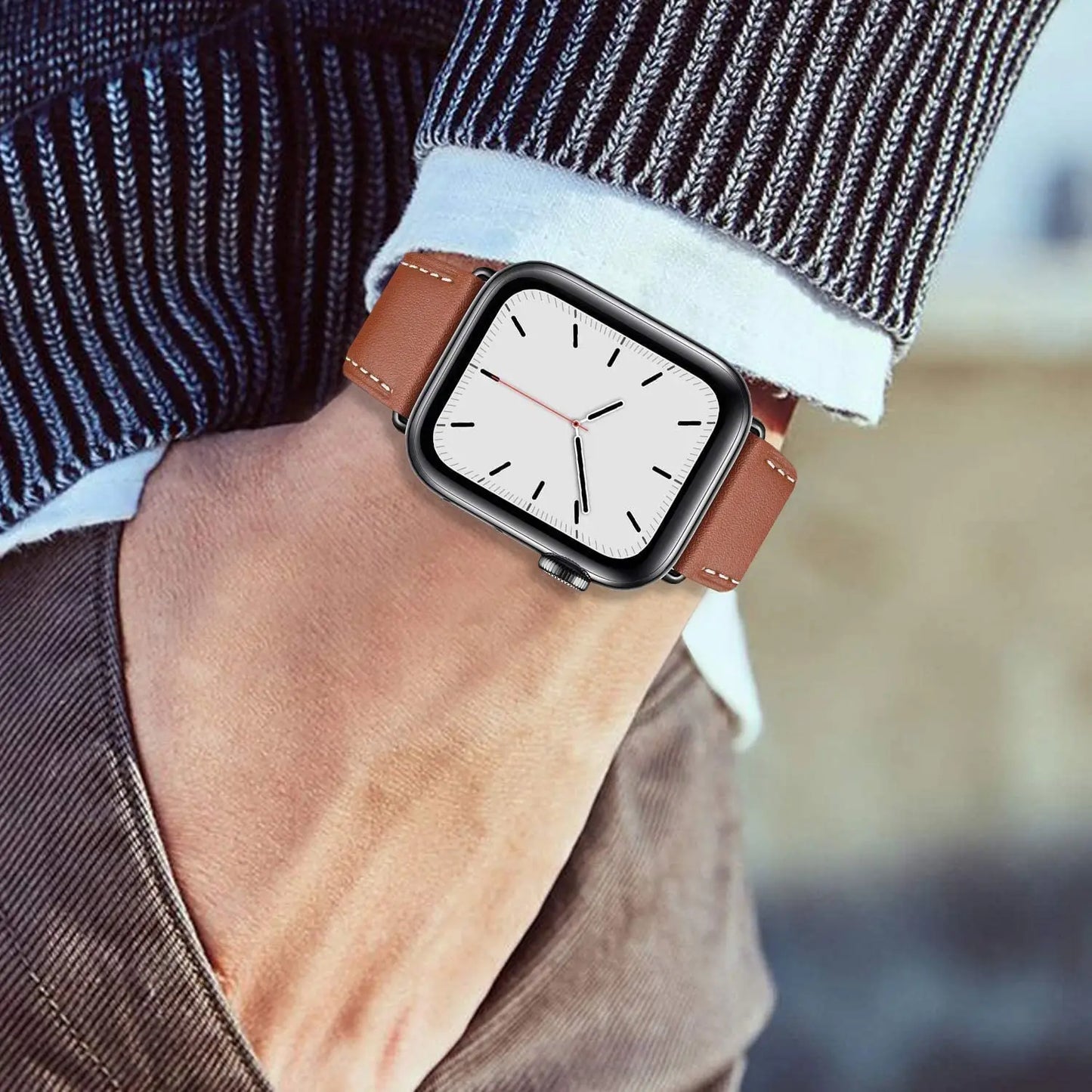 Leather Strap For Apple Watch Band