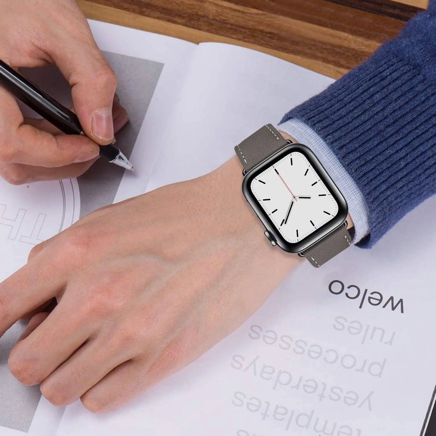 Leather Strap For Apple Watch Band