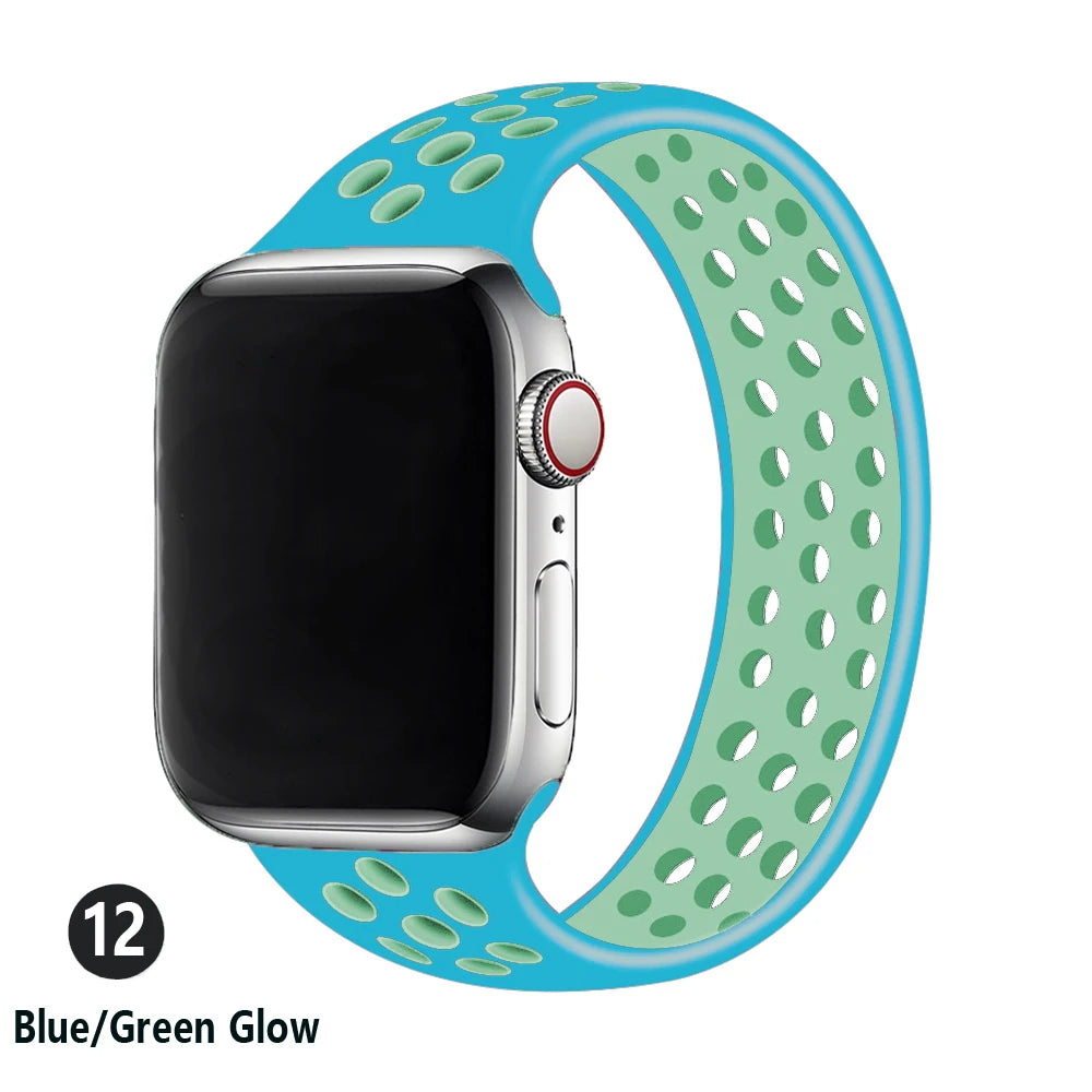 Solo Loop strap For Apple Watch Band 45mm 49mm 44mm 41mm 40mm silicone Elastic Belt bracelet iWatch Series 3 5 SE 6 7 8 ultra