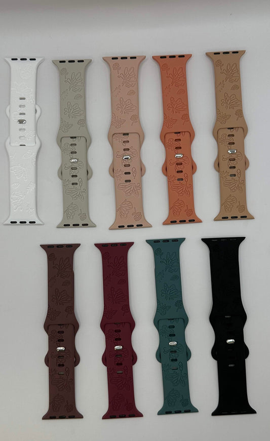 Engraved Silicone Band for Apple Watch – Stylish & Comfortable Strap