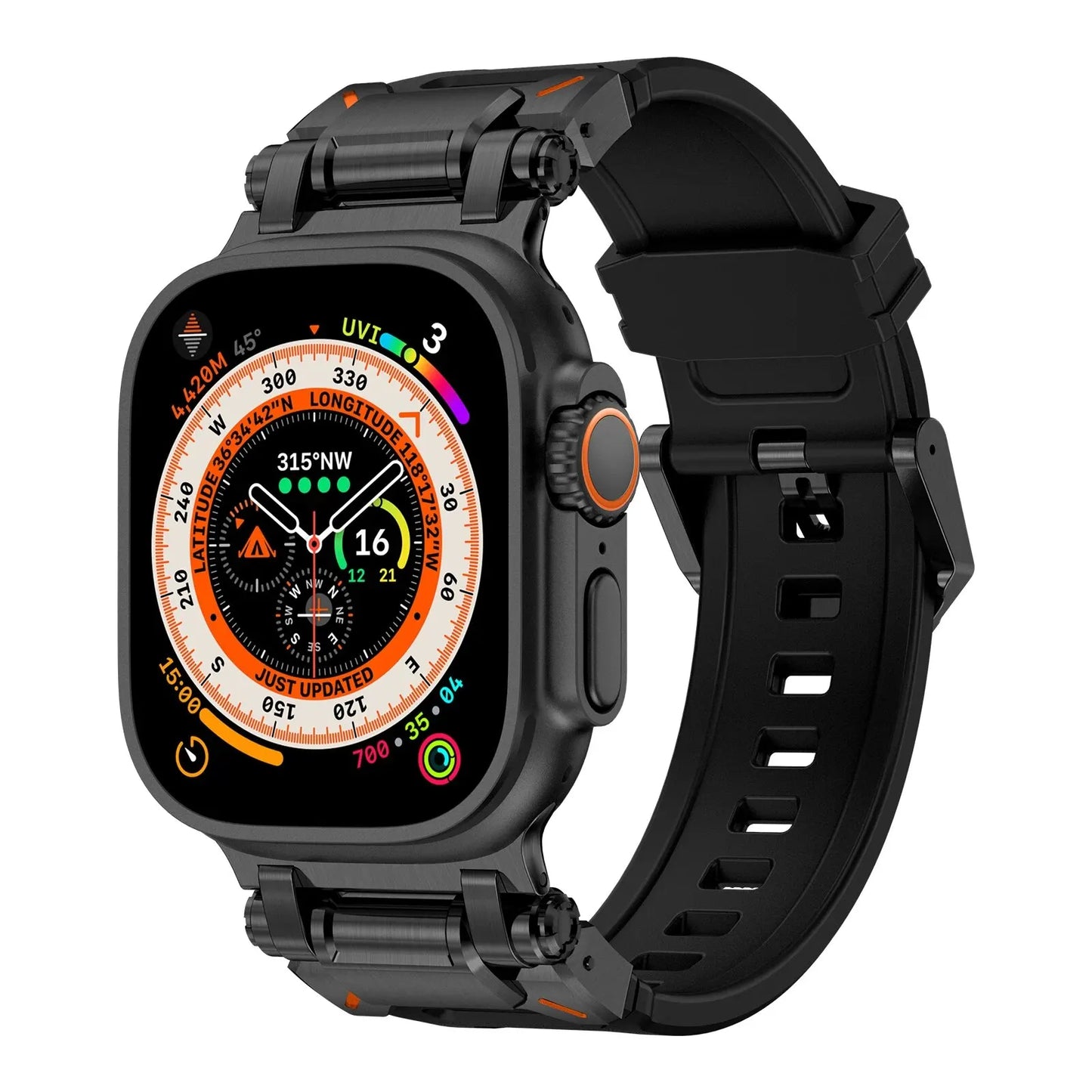 Metal+Silicone Strap For Apple Watch Ultra Band