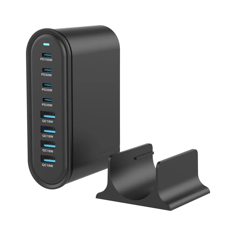 240W Desktop GaN Charger 8-port USB Type C PD Charger Fast Charge 3.0 USB Type C Fast Charger Mobile USB Charger