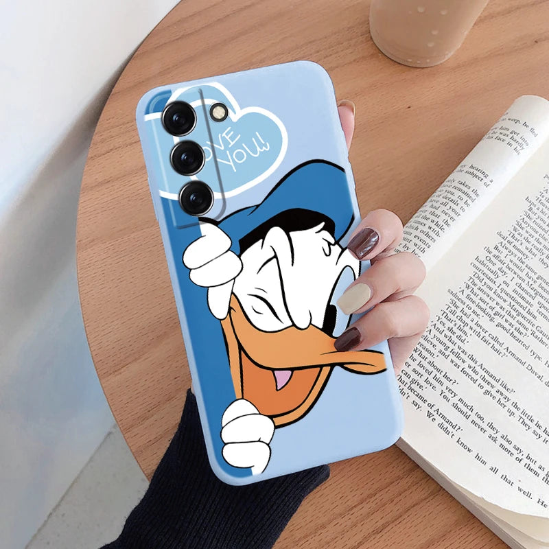 For Samsung S22 S 22 Plus Ultra Phone Case Cute Pink Mickey Minnie Soft TPU Protection Shockproof Cover For Samsung Galaxy S22