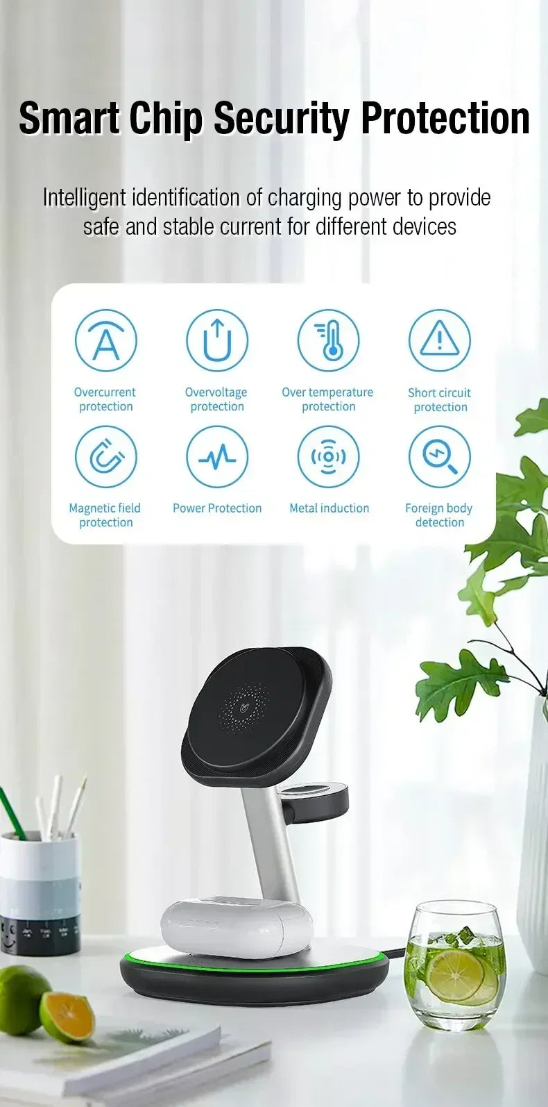 Magnetic 3 in 1 Wireless Charger Stand