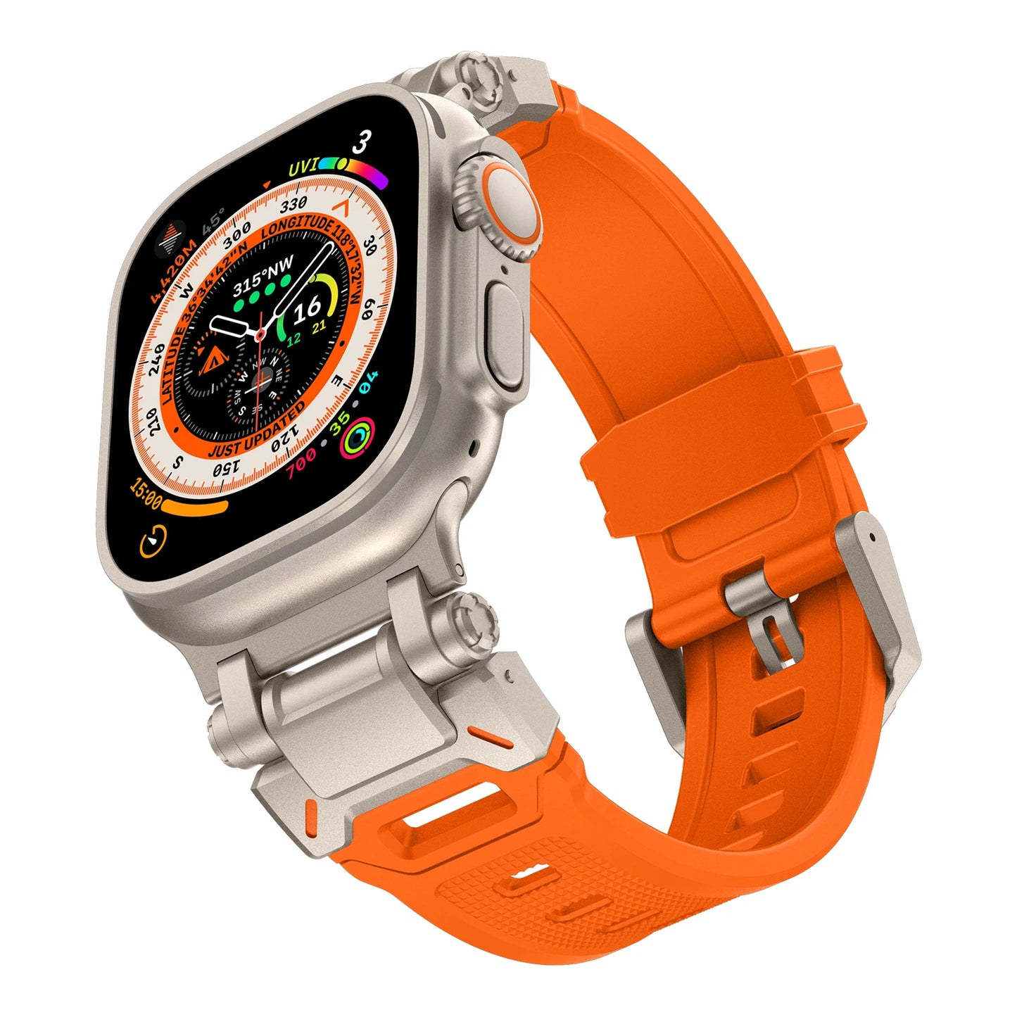 Metal+Silicone Strap For Apple Watch Ultra Band