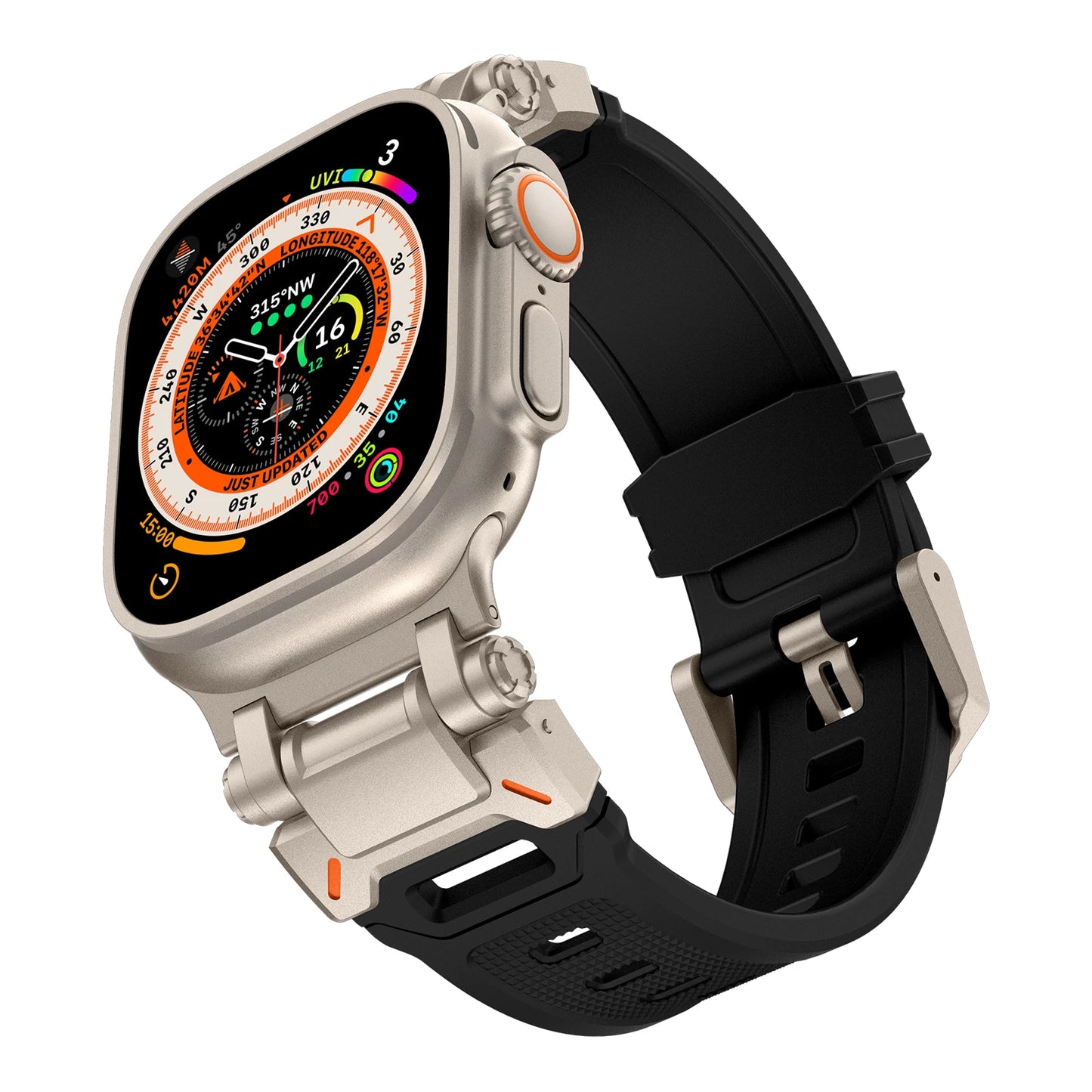 Metal+Silicone Strap For Apple Watch Ultra Band