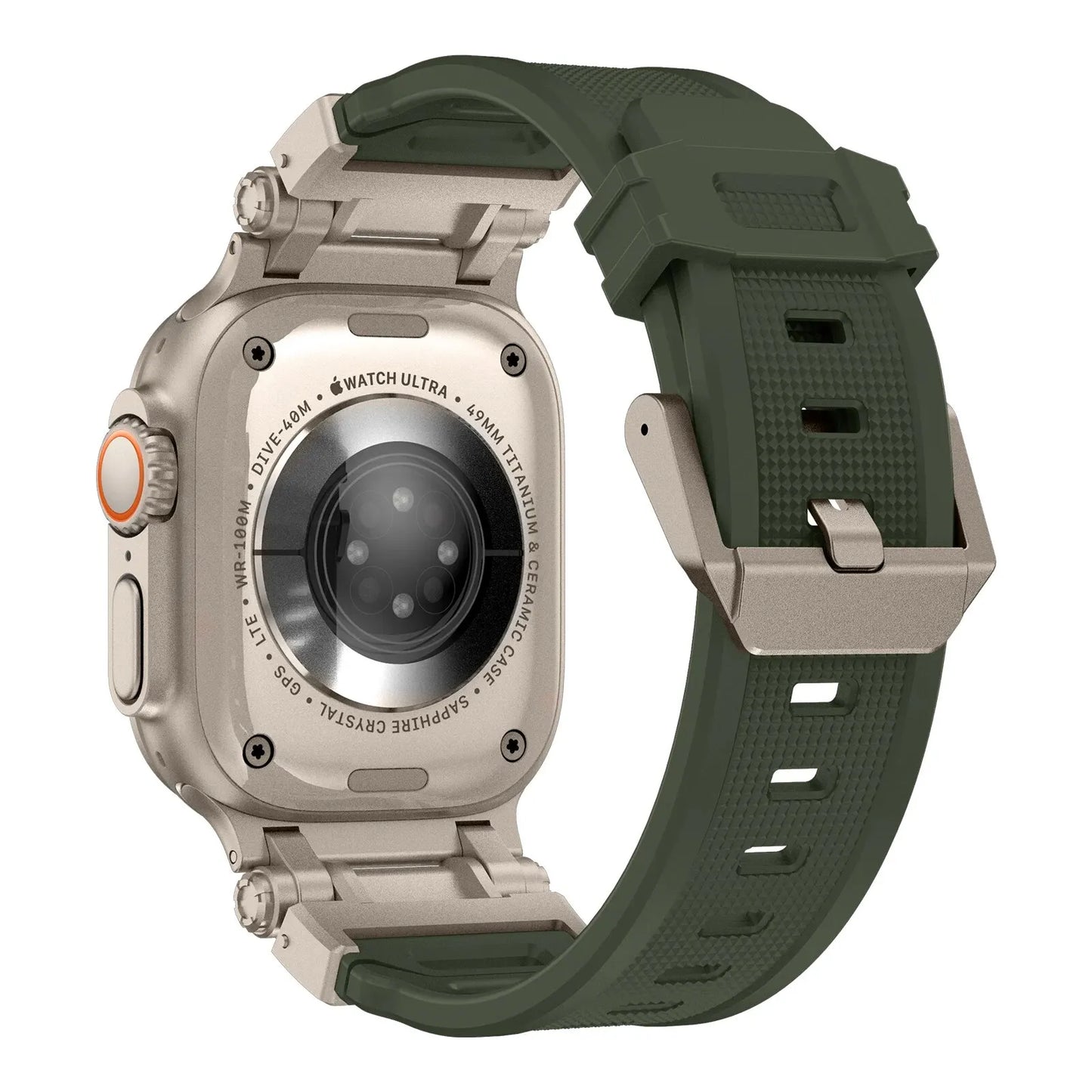 Metal+Silicone Strap For Apple Watch Ultra Band