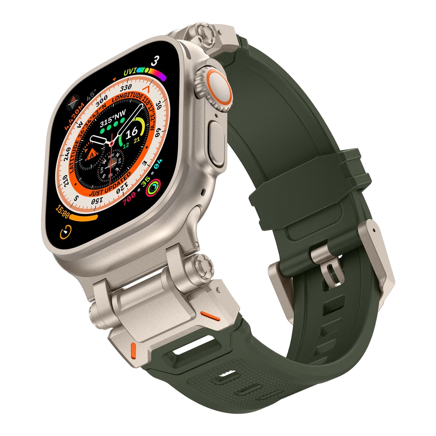 Metal+Silicone Strap For Apple Watch Ultra Band