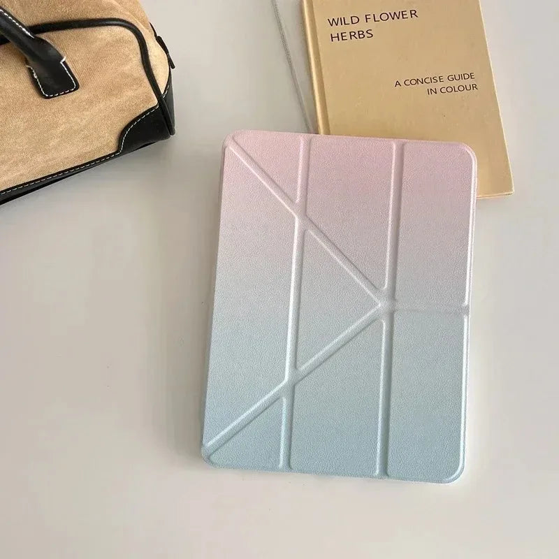 Gradient Y Fold Case for iPad A16 11th 2025 Pro12.9 5th 6th Air11 13'' Pro11 M4 10.2 10th 9th 8th 7th Case for iPad Air4 5 10.9