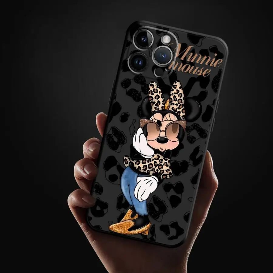 Disney Leopard Mickey Minnie Phone Case for Apple iPhone