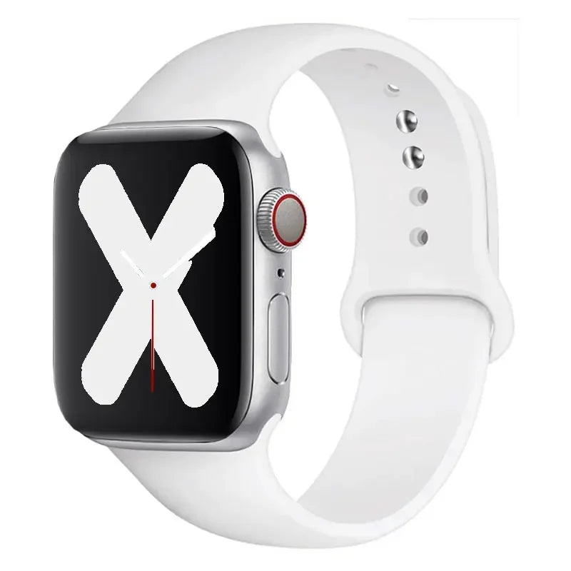 Silicone strap For Apple Watch band 44mm 40mm 45mm 41mm 42mm 38mm correa bracelet iWatch series 9 8 7 6 5 4 3 SE ultra 2 49mm