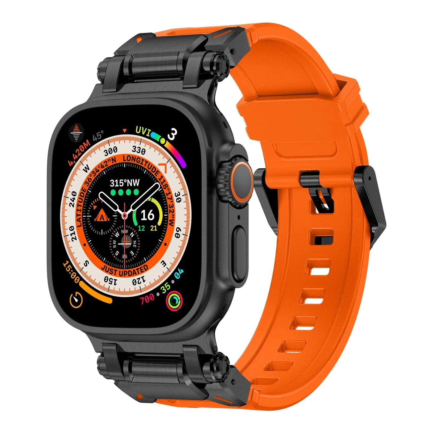 Metal+Silicone Strap For Apple Watch Ultra Band