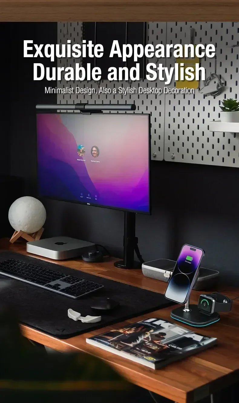 Magnetic 3 in 1 Wireless Charger Stand