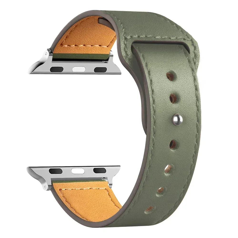 Leather strap For Apple watch band