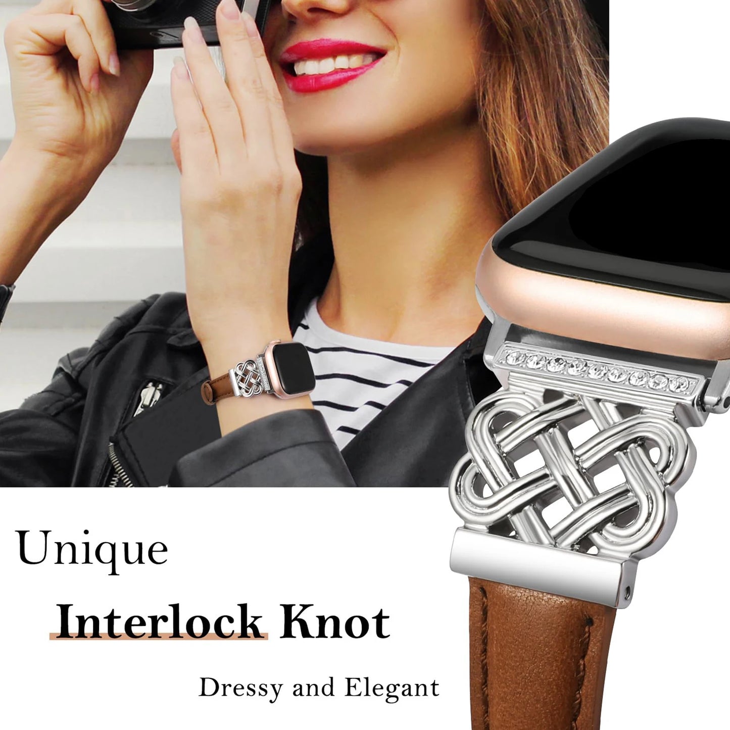Leather strap apple watch