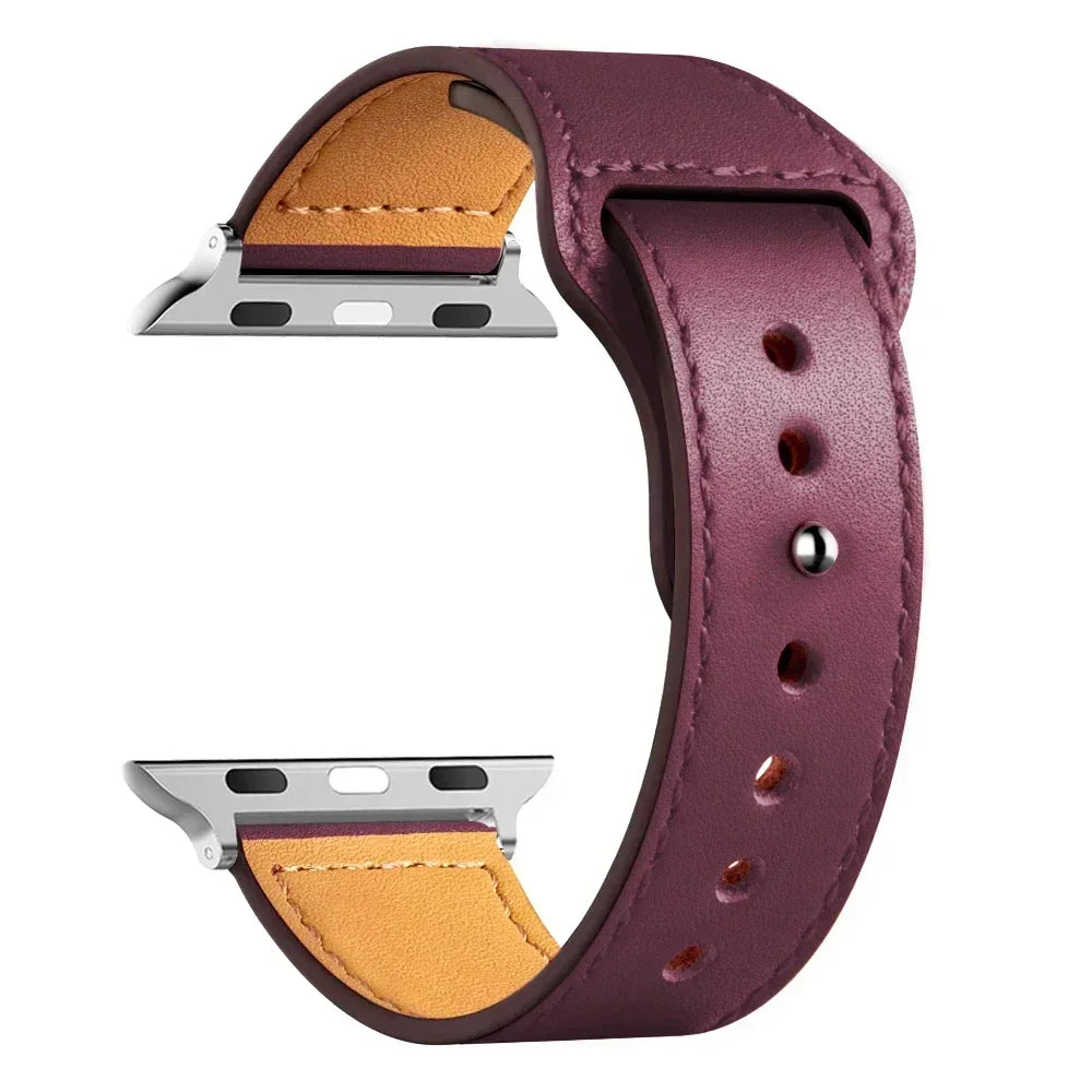 Leather strap For Apple watch band