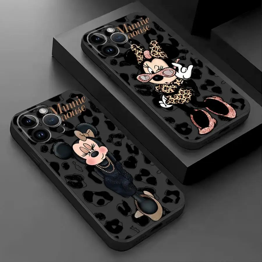 Disney Leopard Mickey Minnie Phone Case for Apple iPhone