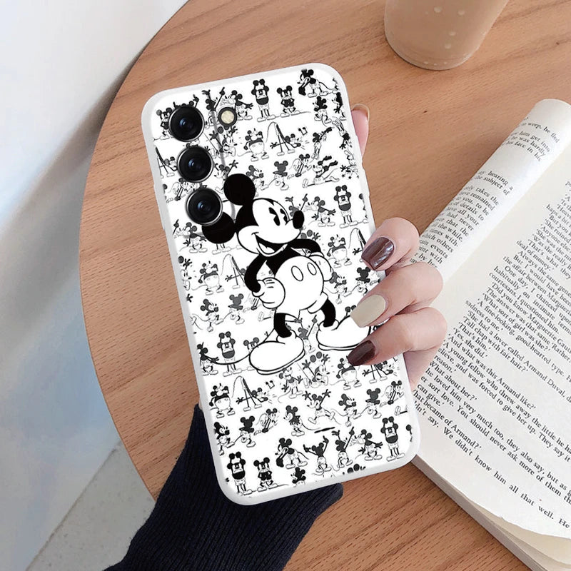 For Samsung S22 S 22 Plus Ultra Phone Case Cute Pink Mickey Minnie Soft TPU Protection Shockproof Cover For Samsung Galaxy S22