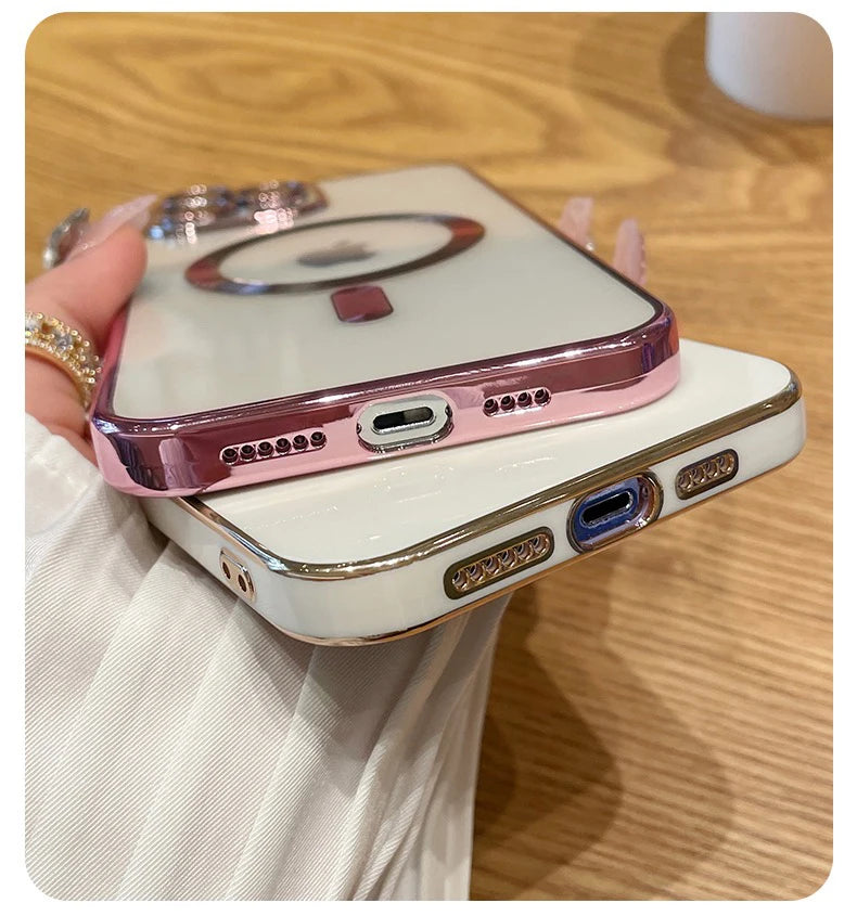 Clear Magnetic MagSafe iPhone Case with Camera Lens Protection & Wireless Charging