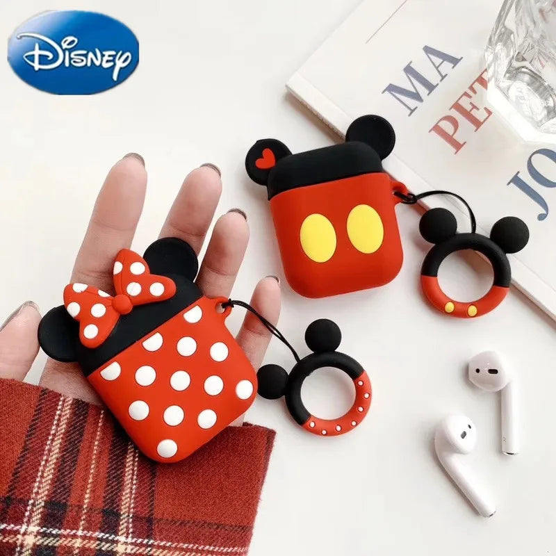 Disney Cute Cartoon Mickey Minnie AirPods Pro Protective Case Apple 1/2/3 Generation Wireless Bluetooth Headphone Case Soft