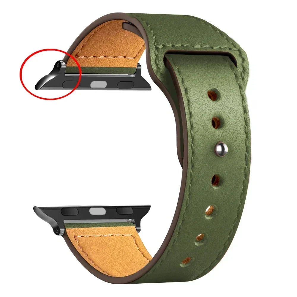 Leather strap For Apple watch band