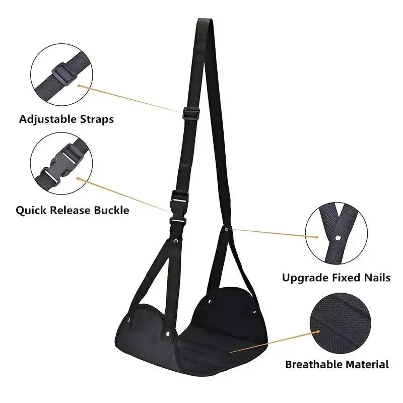 Travel Foot Hammock – Adjustable Leg Rest for Airplane & Office