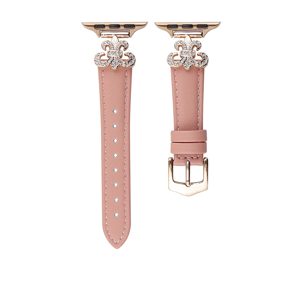 Diamond Leather Band for Apple Watch