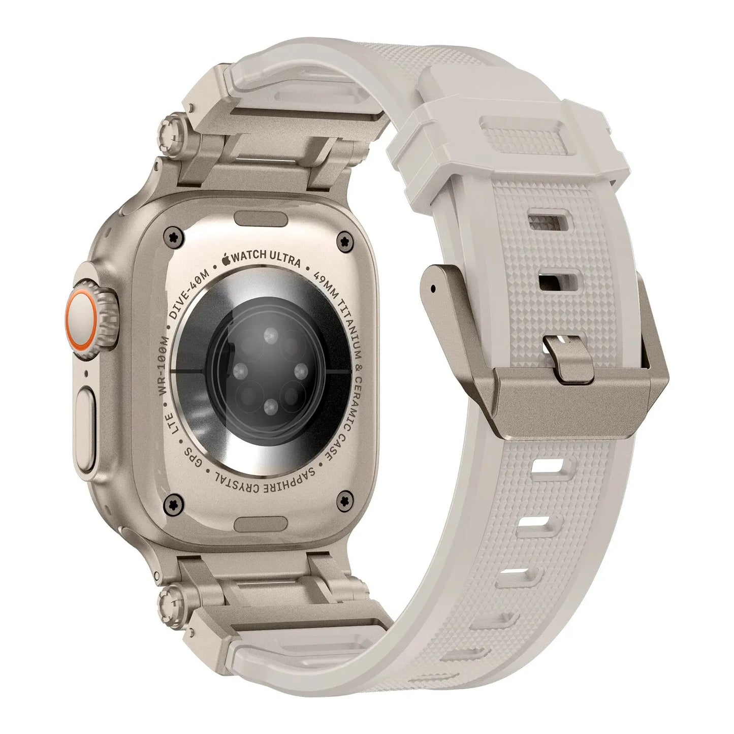 Metal+Silicone Strap For Apple Watch Ultra Band