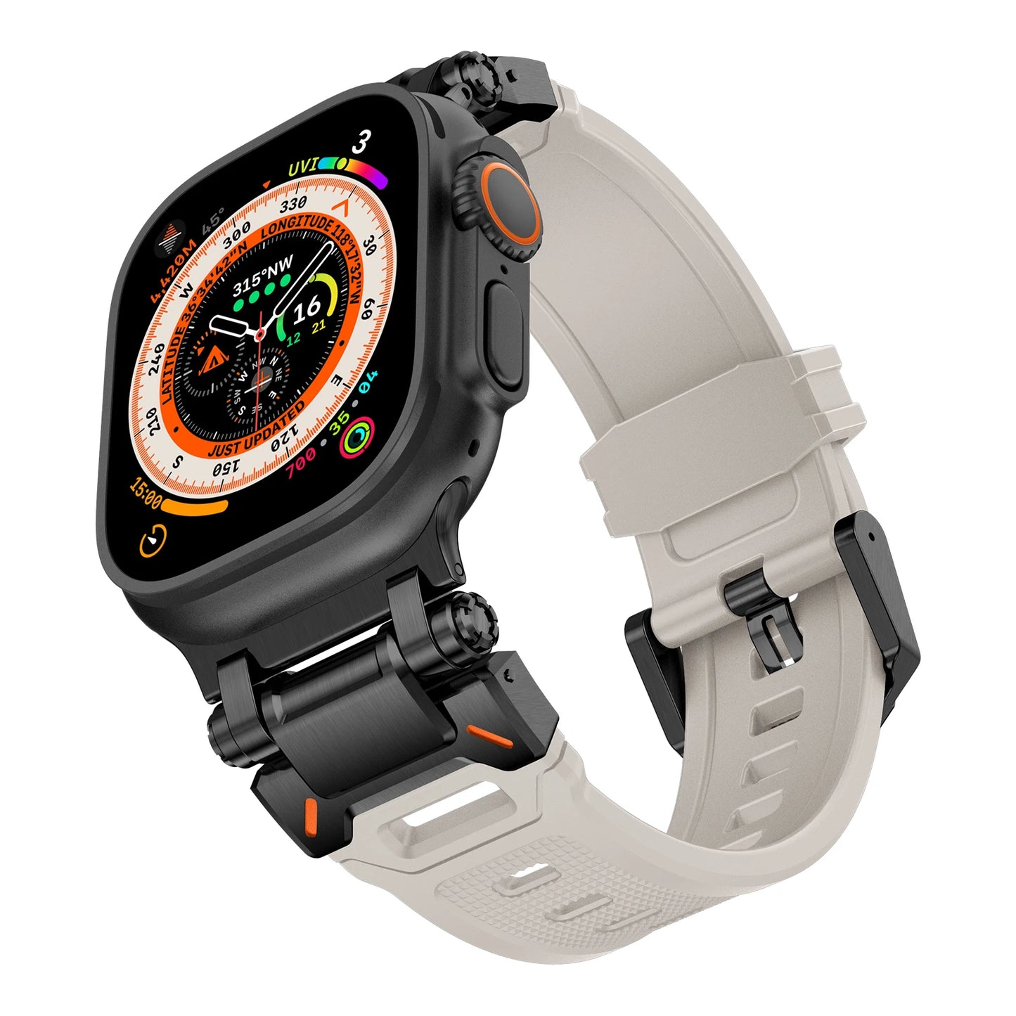 Metal+Silicone Strap For Apple Watch Ultra Band