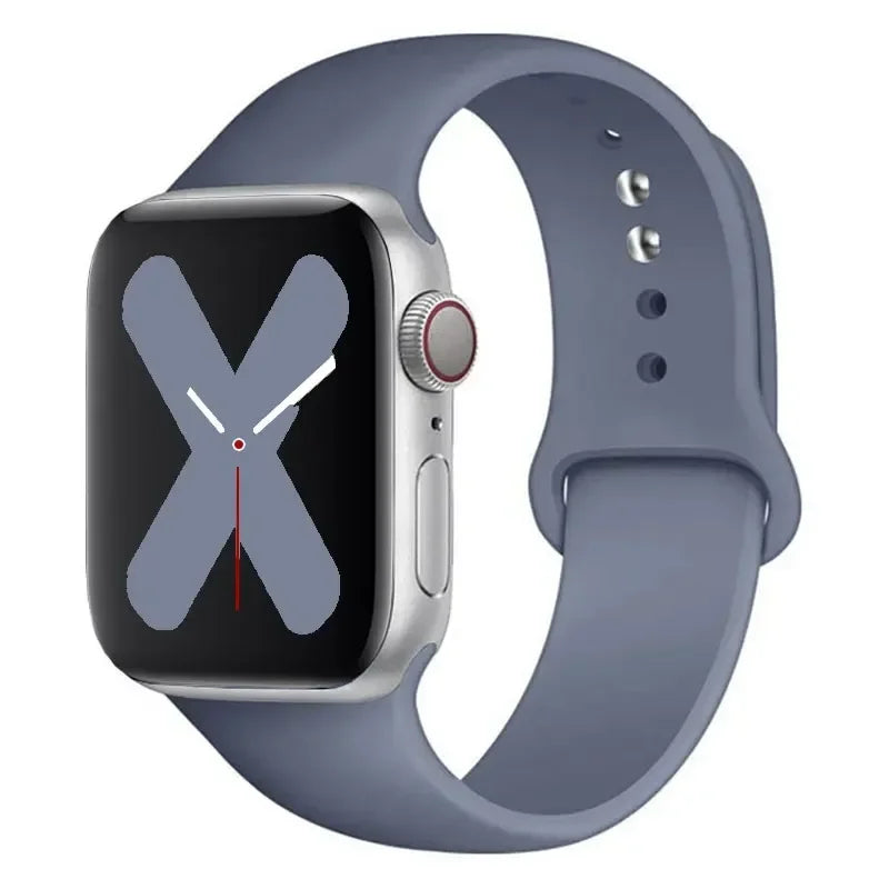 Silicone strap For Apple Watch band 44mm 40mm 45mm 41mm 42mm 38mm correa bracelet iWatch series 9 8 7 6 5 4 3 SE ultra 2 49mm