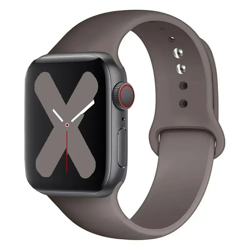 Silicone strap For Apple Watch band 44mm 40mm 45mm 41mm 42mm 38mm correa bracelet iWatch series 9 8 7 6 5 4 3 SE ultra 2 49mm