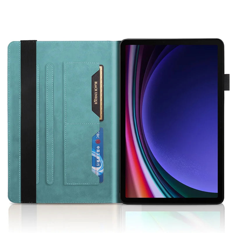 For Samsung Galaxy Tab S10 FE Plus Case 13.1 inch Emboss Tree PU Leather Flip Cover for Coque Galaxy Tab S10 FE Plus Case Funda