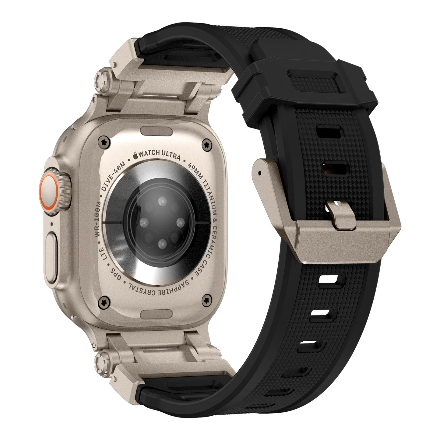 Metal+Silicone Strap For Apple Watch Ultra Band