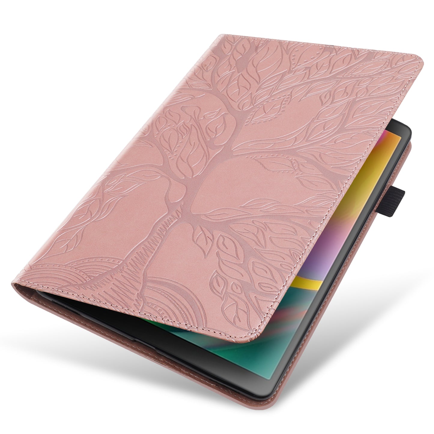 For Samsung Galaxy Tab S10 FE Case 10.9 inch SM-X510 SM-X516B 3D Tree Ebossed Wallet Stand Funda For Galaxy Tab S9 FE Case