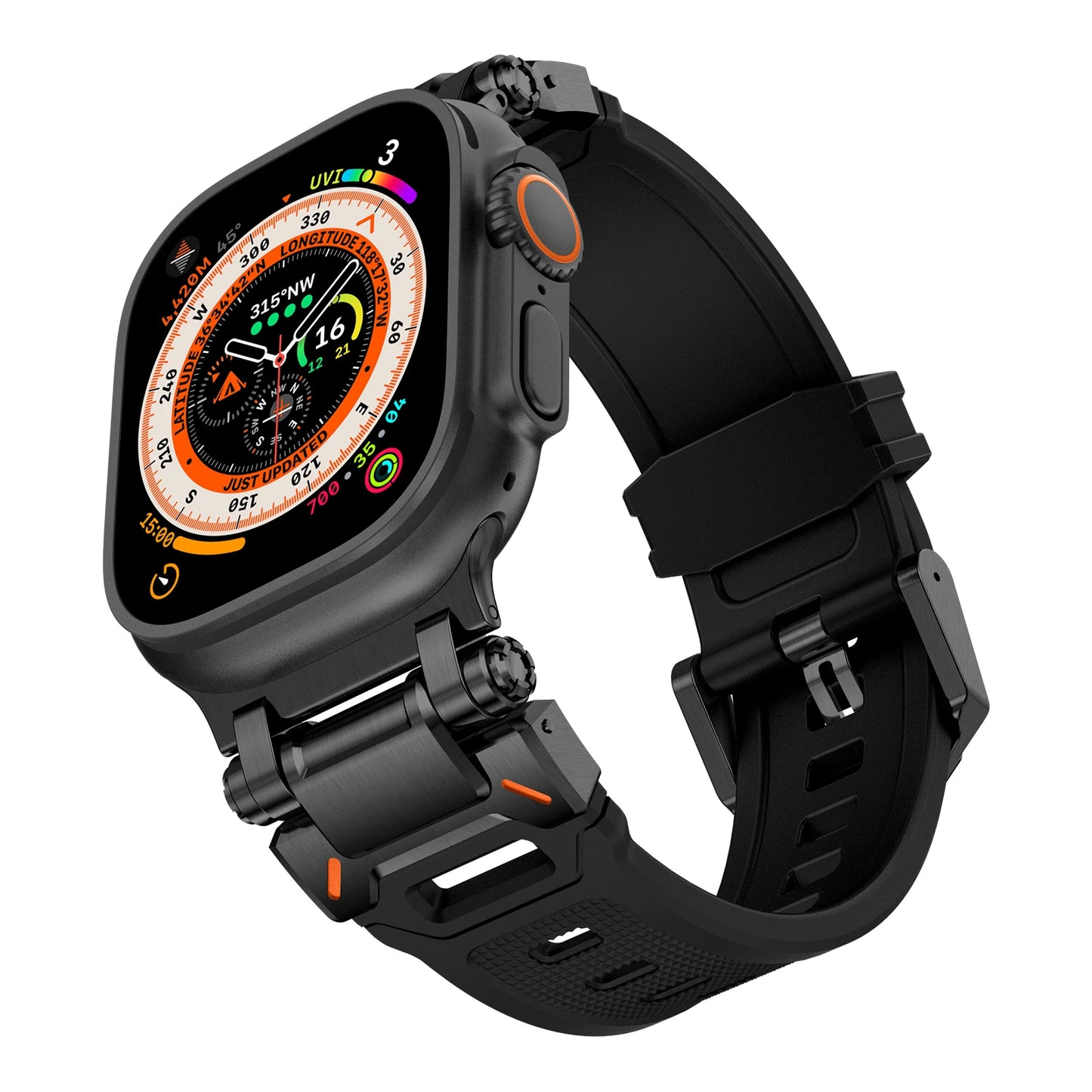 Metal+Silicone Strap For Apple Watch Ultra Band
