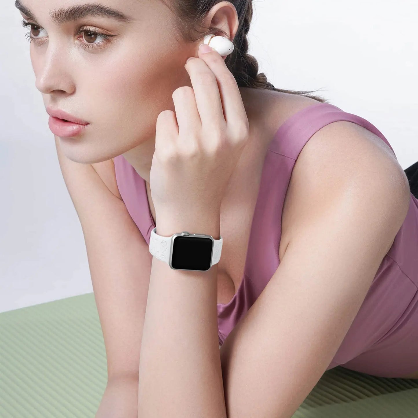 Engraved Flower Strap for Apple Watch