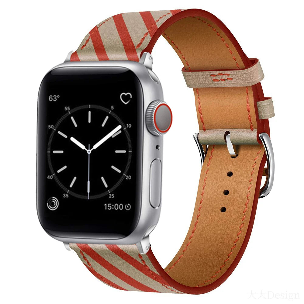 Leather Strap For Apple Watch Band