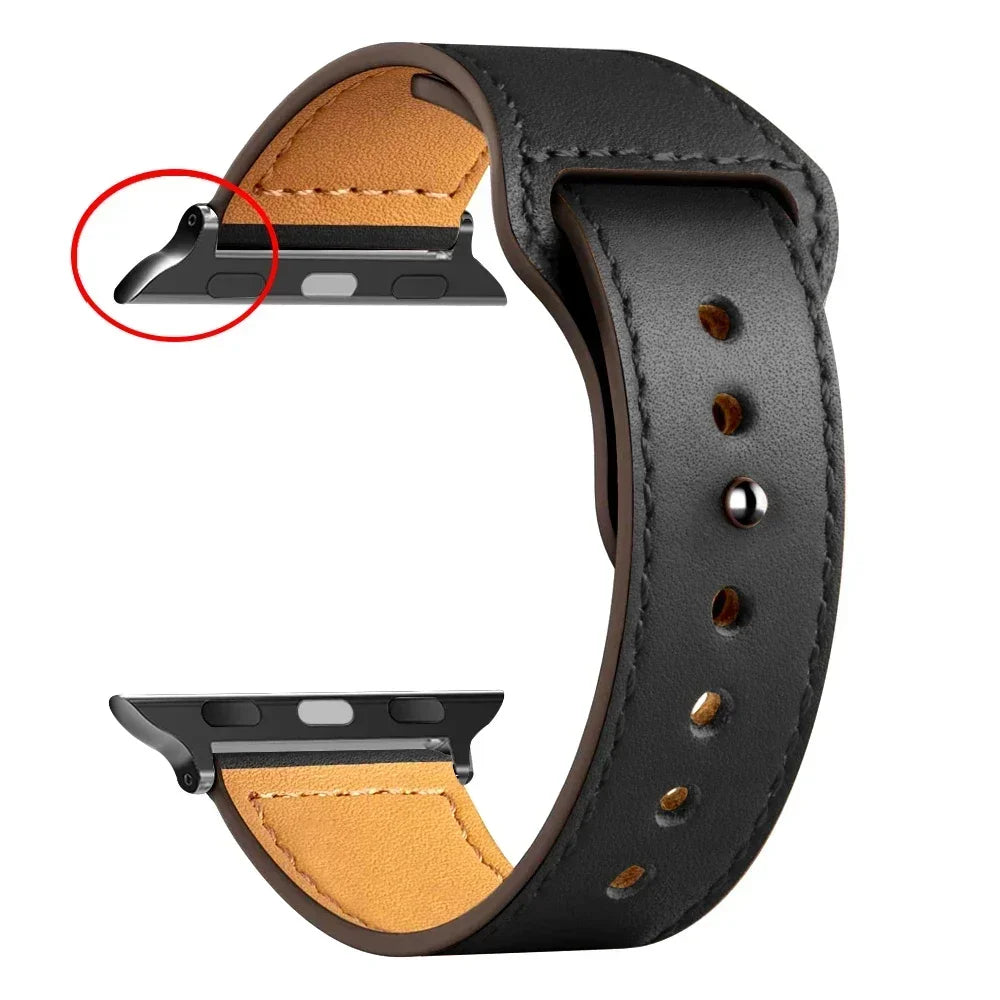 Leather strap For Apple watch band