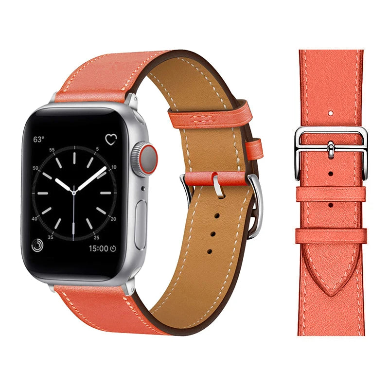 Leather Strap For Apple Watch Band
