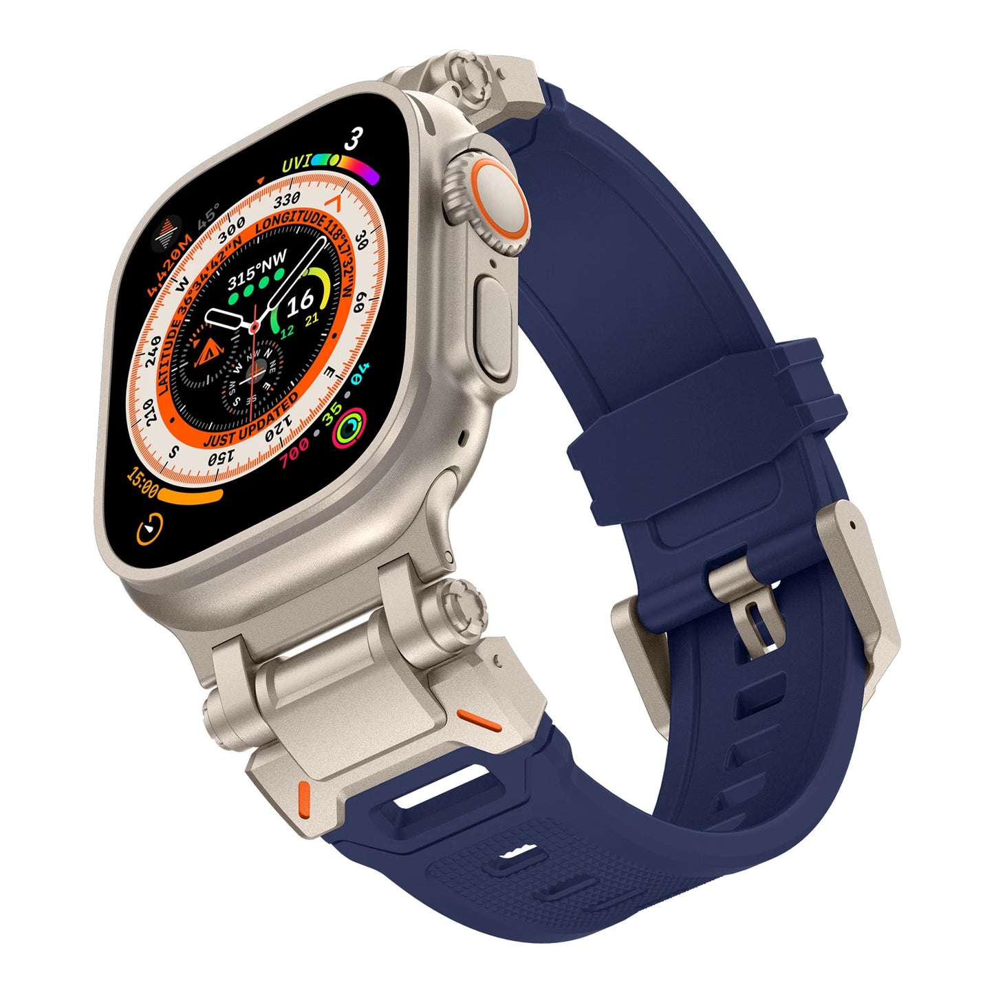 Metal+Silicone Strap For Apple Watch Ultra Band