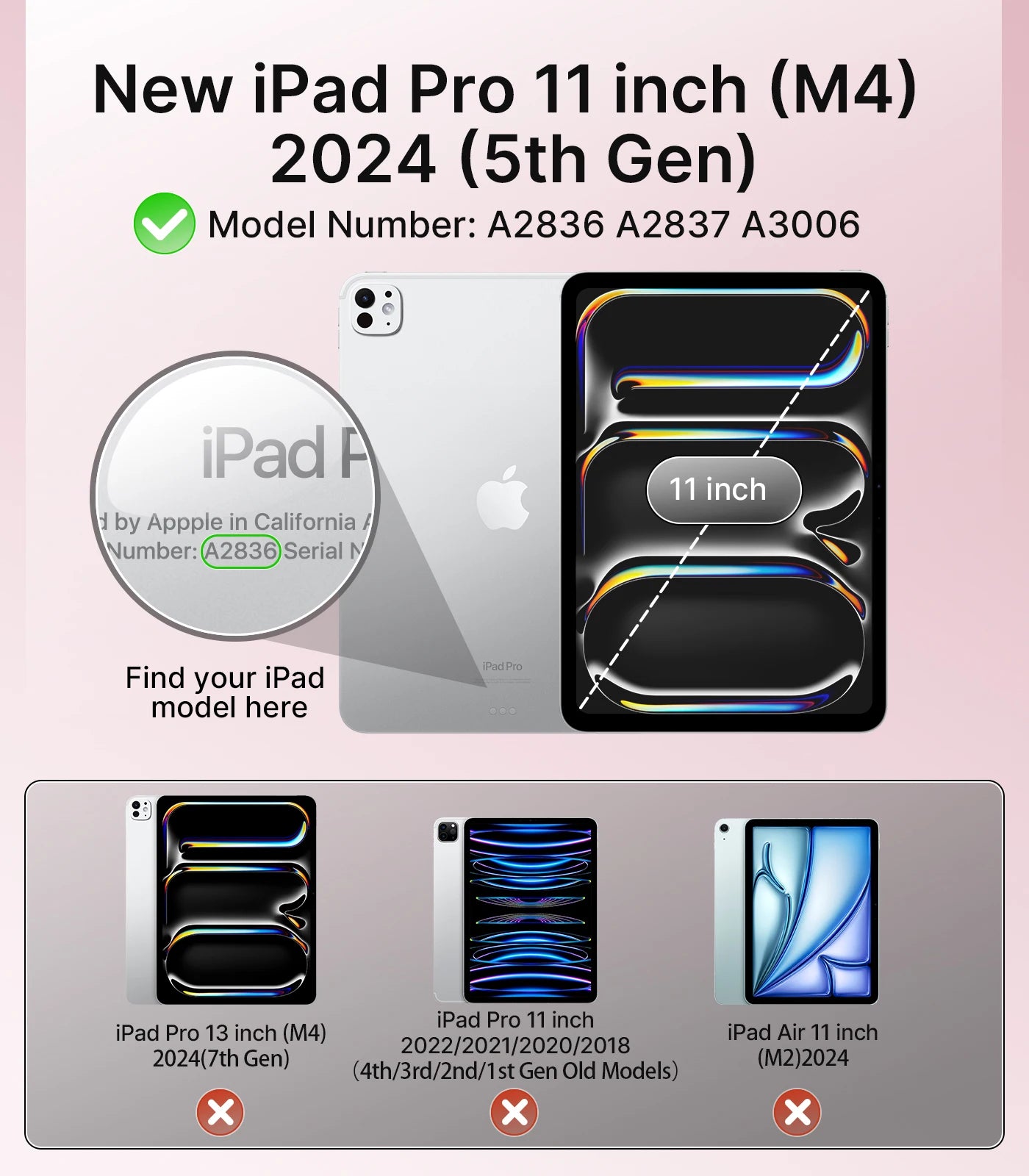 For iPad Pro 11 Inch Case M4 2024 (5th Gen) Ultra Slim Stand iPad Pro 11 M4 Case with Soft TPU Translucent Frosted Back Cover