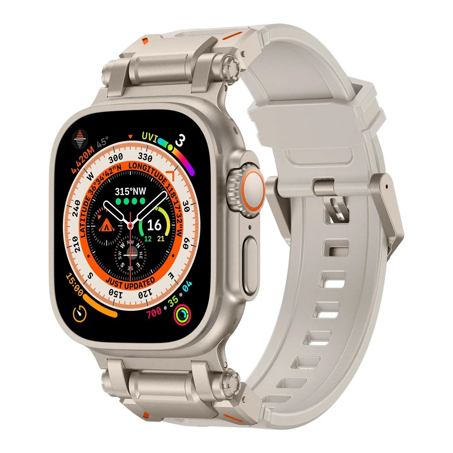 Metal+Silicone Strap For Apple Watch Ultra Band