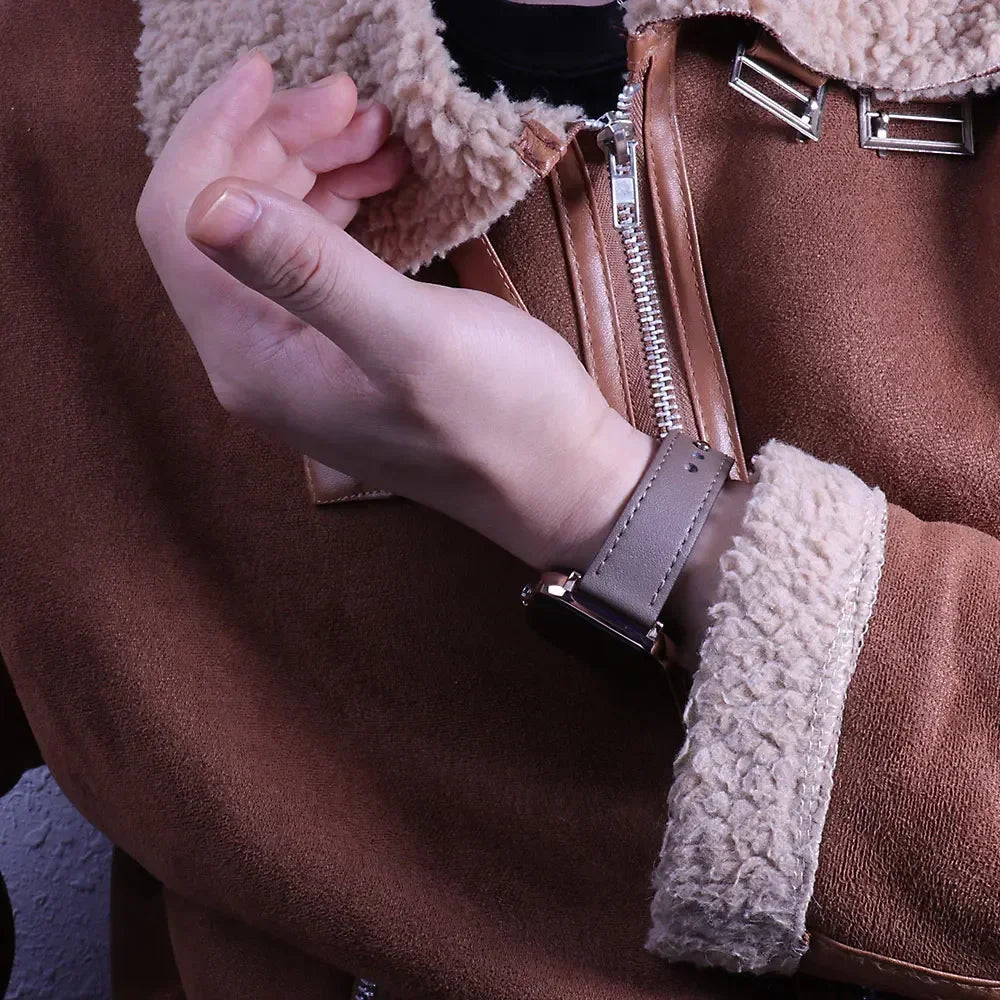 Leather strap For Apple watch band