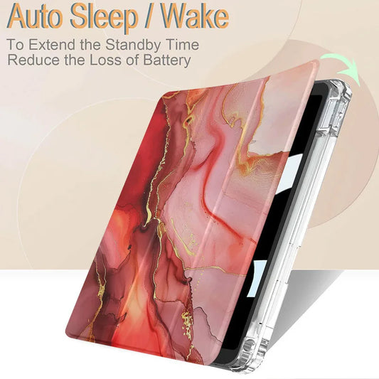 Clear Smart Case for iPad – Slim Protective Cover with Pencil Holder