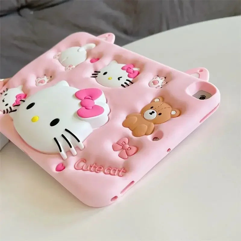 Hello Kitty Table Case for iPad Pro 11 inch 22 21 20 mini Silicone Tablet Cover For iPad 9.7 5th 6th 10.2 9th 8th 7th 10th Funda