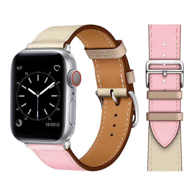 Leather Strap For Apple Watch Band