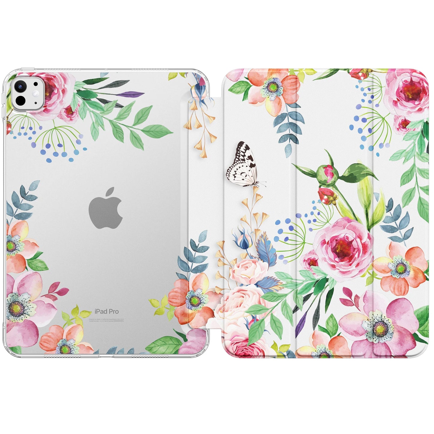 For iPad Pro 11 Inch Case M4 2024 (5th Gen) Ultra Slim Stand iPad Pro 11 M4 Case with Soft TPU Translucent Frosted Back Cover